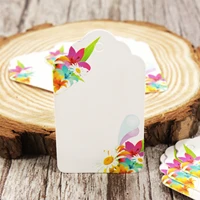 10pcslot flower color paper tags handmadethank you birthday gift tags favour party gift card supplies labels for christmas