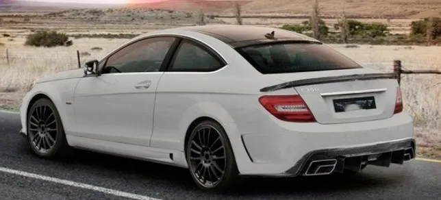 Спойлер для Benz W204 спойлер ABT 2007 2013 C class C180 C200L C63 из ФАП материала заднего крыла