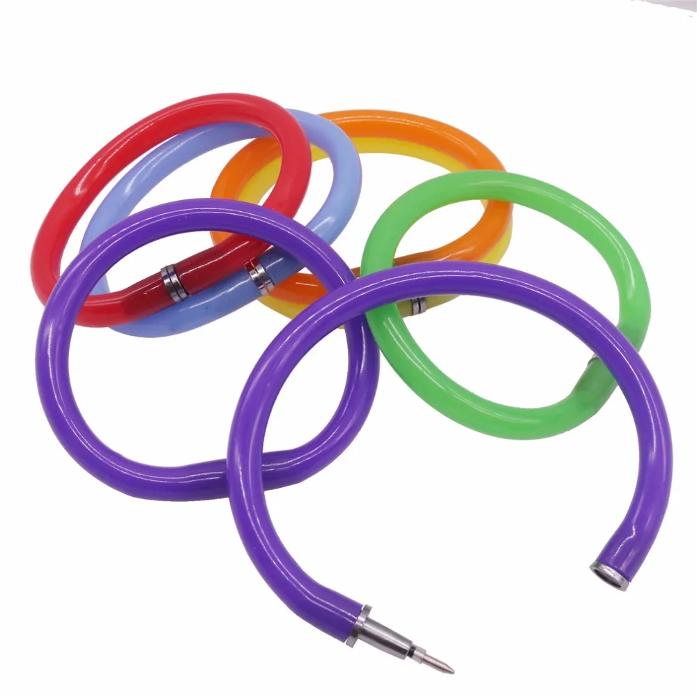 5 шт гибкий шариковая ручка милый мягкий пластиковый жесткий браслет шариковые