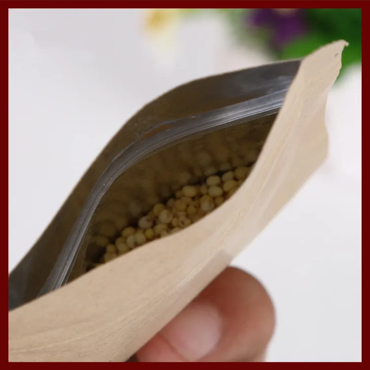 18*30 100 шт. коричневые самозастегивающиеся пакеты из крафт-бумаги плоские для