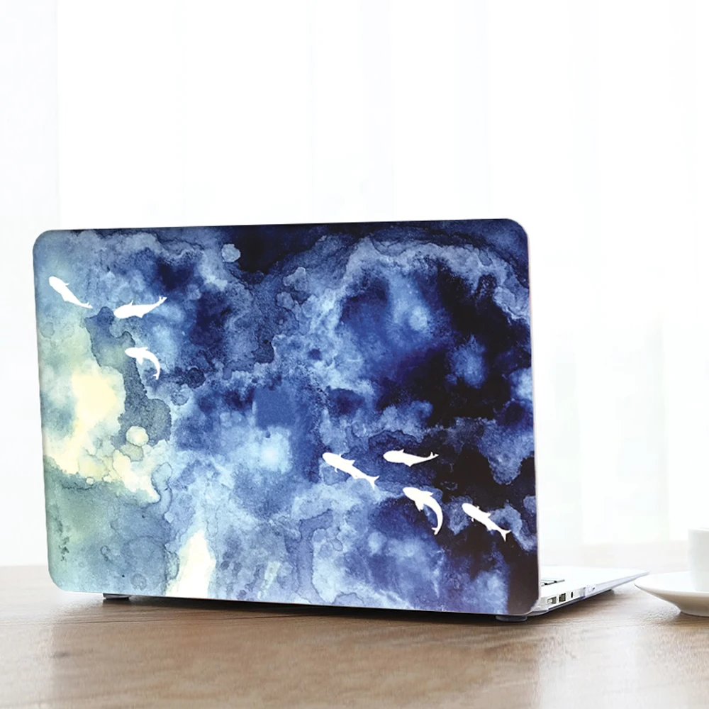 Мраморный Жесткий Чехол для ноутбука + чехол с клавиатурой Macbook 13Air New A1932 Pro Retina Touch