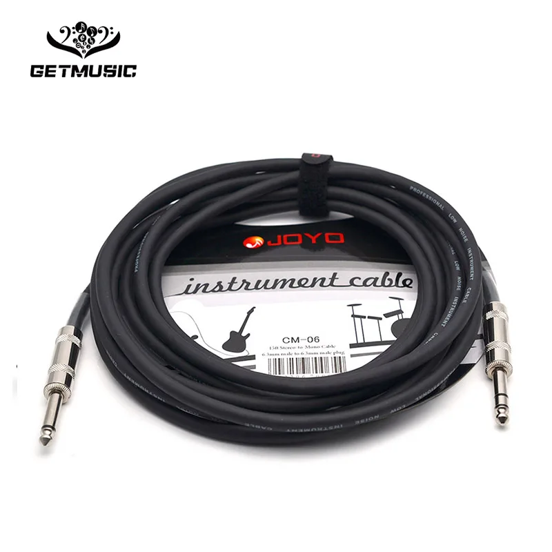 

JOYO Instrument Cable Shielded Stereo to Mono Cable 6.3mm Male to 6.3mm Male plug 15ft Black