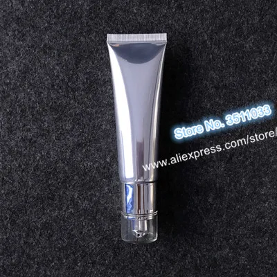 Silver n Airless Lid 50 г Золотой косметический безвоздушный мягкий трубка DIY пустой серебряный пластиковый портативный дорожный контейнер для крема для лица Шланг мягкий тюбик крема для рук - Цвет: Silver n Airless Lid