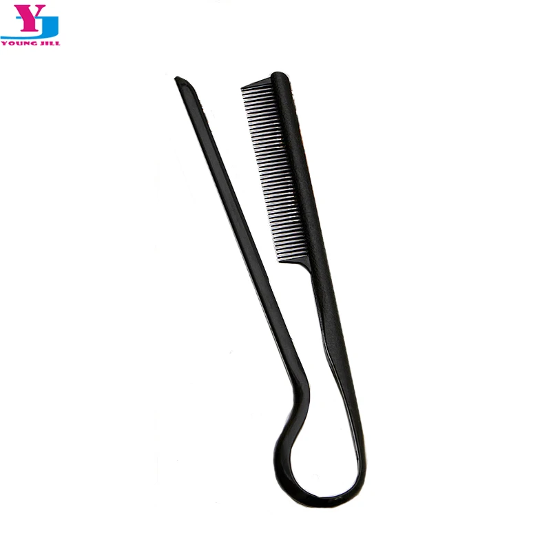 

New V Shape Hair Brush Comb Fast Hair Straightener Black Extension Slim Line Comb Salon Tool Styling Beard Combs Peigne Tarak