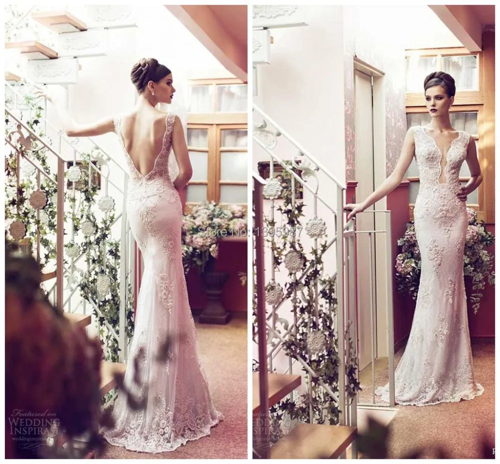 

Gorgeous Design Wedding Dresses 2017 Fall Winner Sexy Sleeveless Backless Lace Gown Wedding Mermaid Floor-Length New Dress BS24