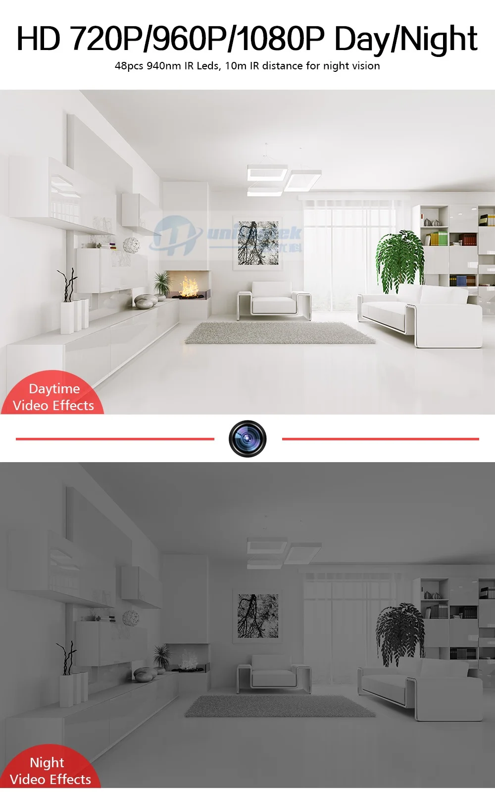 PIR стиль ONVIF WiFi IP камера 1080P 720P Встроенный аудио и TF слот для карт 48 шт. 940nm ИК светодиодный беспроводной камеры безопасности