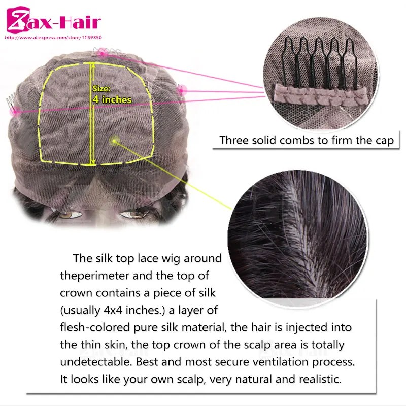 7А Человеческие Волосы Полные Парики Шнурка Волнистые Девственные Младенца