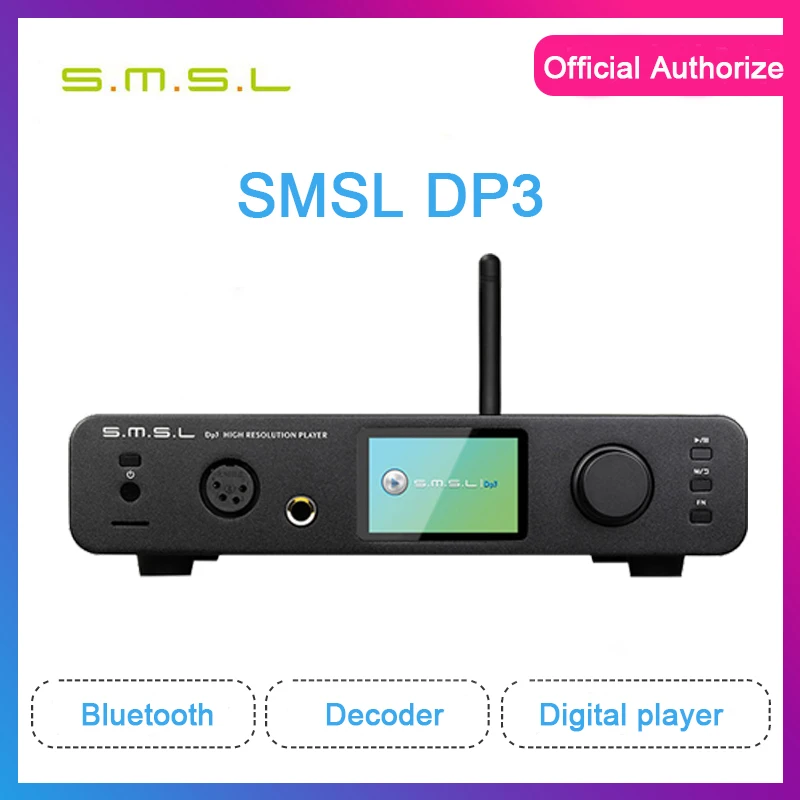 SMSL DP3 HIfi сбалансированный Bluetooth усилитель цифровой dsd-плеер ES9018 DSD256 декодер USB DAC аудио усилитель