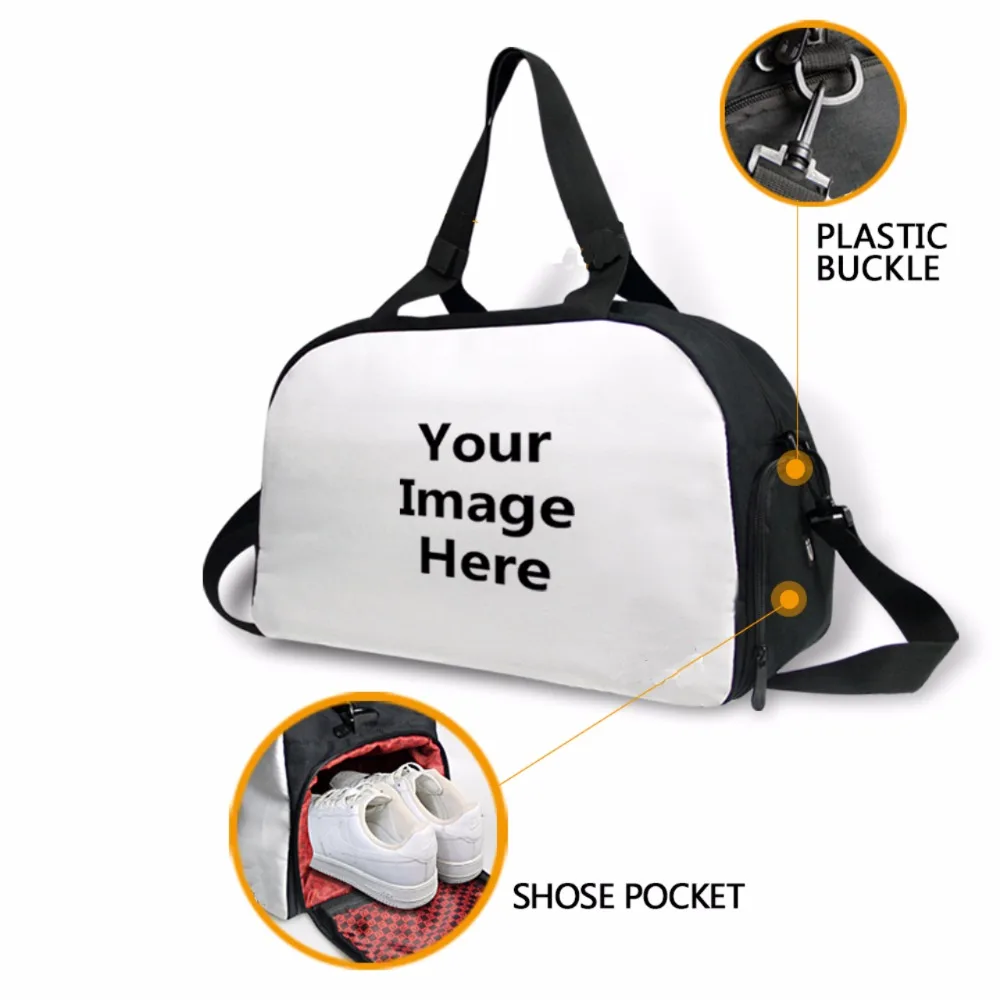 FORUDESIGNS/женская большая сумка для багажа с милым принтом кота Женская дорожная