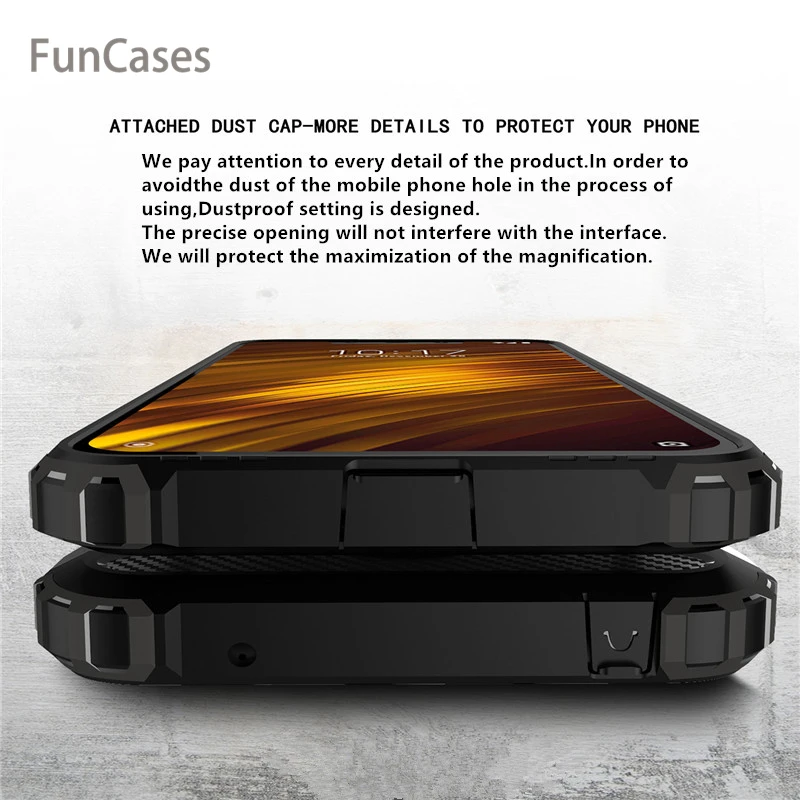 Для Xiaomi PocoPhone F1 чехол Роскошный Жесткий Прочный Hybrid Броня силикон тонкий ТПУ