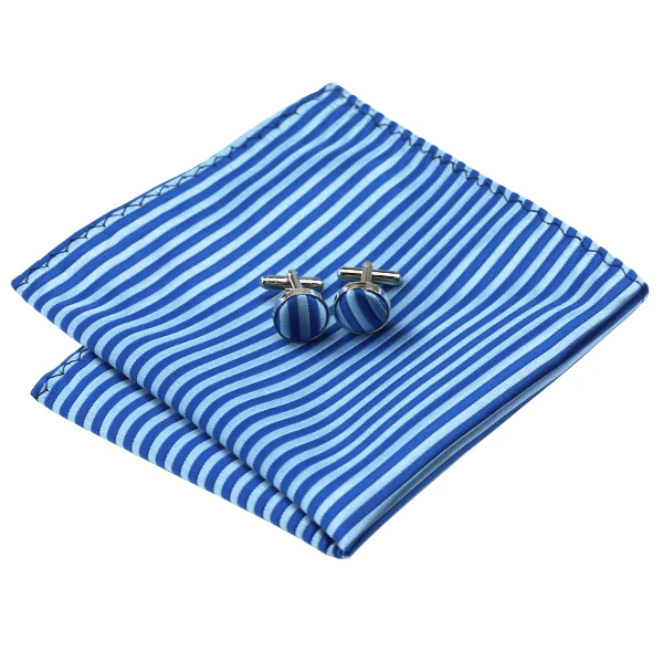 Мужские галстуки в синюю полоску галстук платок и запонки белой коробке сумке|box