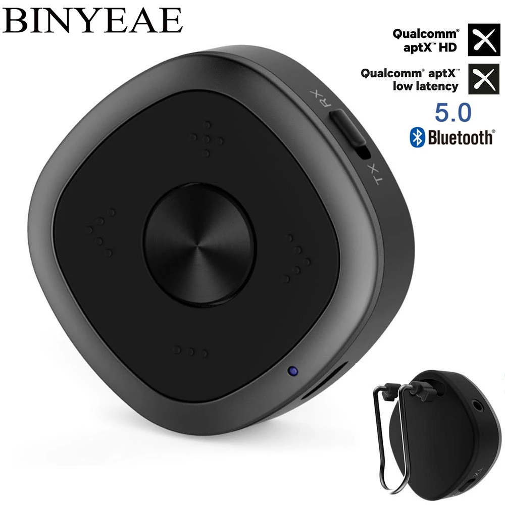 Bluetooth 5,0 aptx HD с низкой задержкой CSR8675 беспроводной передатчик приемник Aux 3,5 мм RCA музыкальный СПЛИТТЕР ТВ аудио адаптер с зажимом