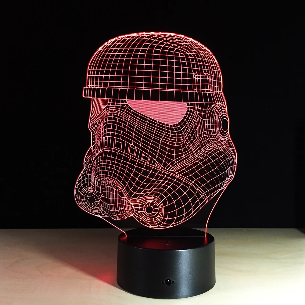 Светодиодный ночник Storm Trooper с изображением лица из Звездных войн Ночной