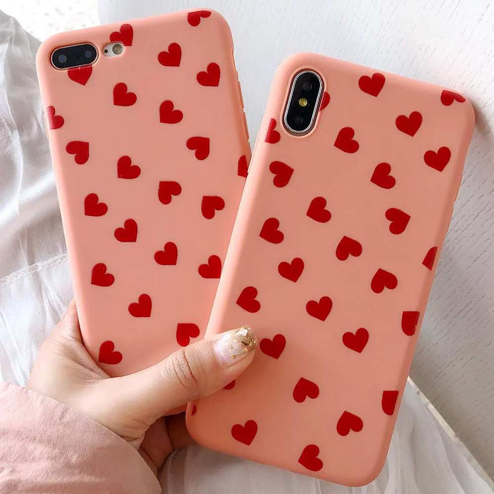 KISSCASE Lovely Matte Phone Case For iPhone X XR XS MAX 7 Hard PC 8 6 Plus Cases Front Back Full Cover |