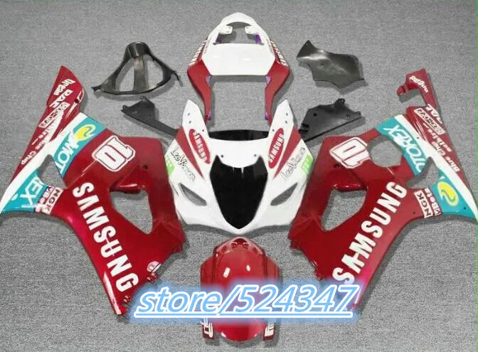 Инъекции Nn-GSX-R1000 GSXR1000 03-04 Красный Белый GSXR 1000 GSX R1000 03 04 2003 2004 GSXR-1000 обтекатель новый