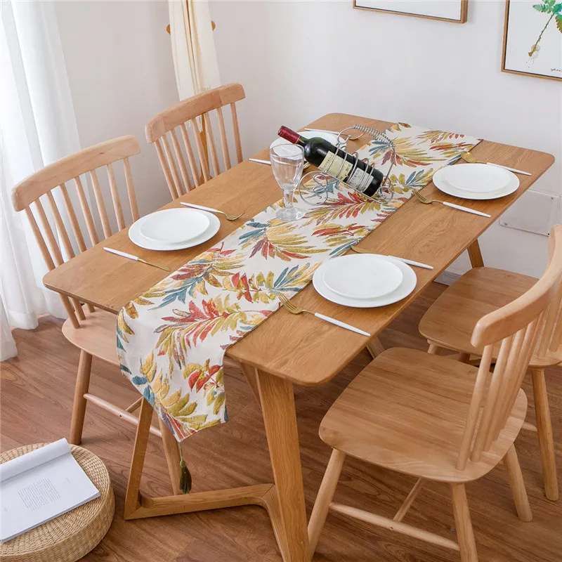 Nodic лист Печатный настольная дорожка флаг современный чайный столик покрытие ТВ