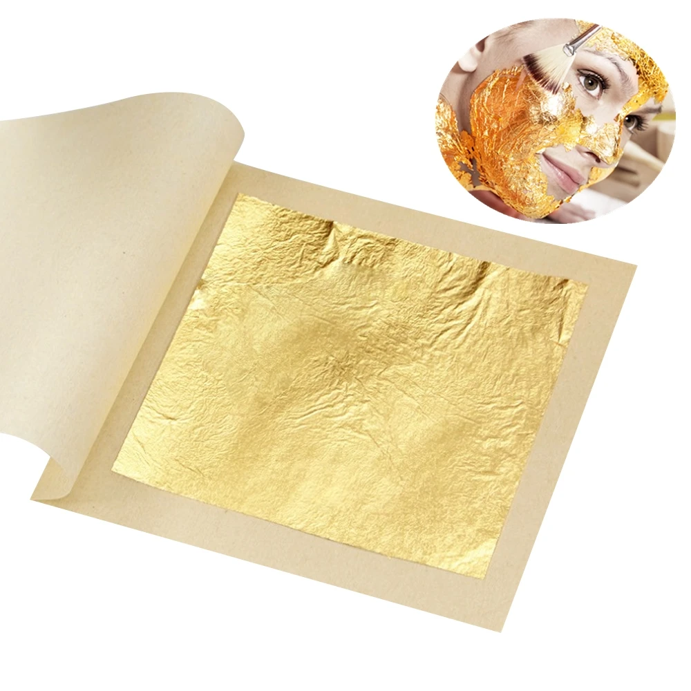 10 шт. DIY Золотая маска 24k листочек из съедобного золота фольги красота против старения удаление морщин уход за кожей лица Инструменты для органической сыворотки тушь для ресниц