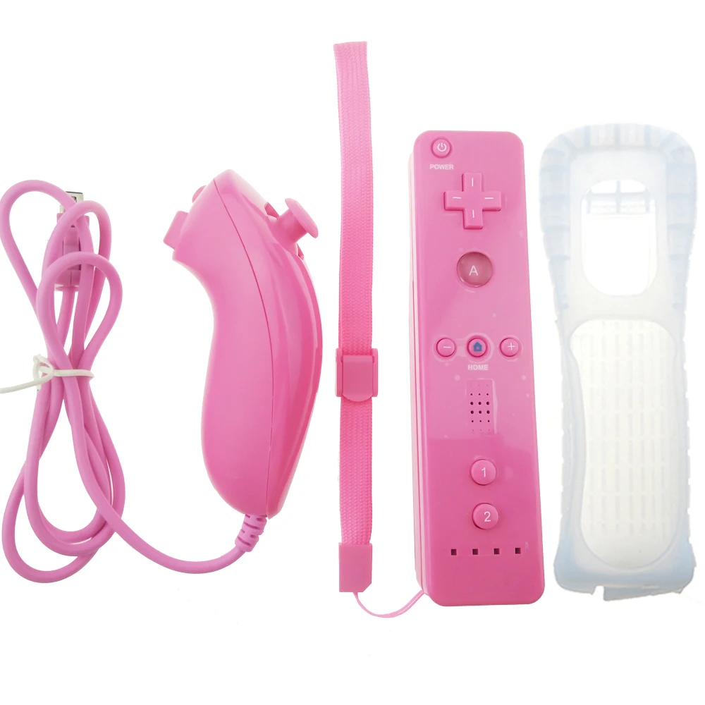 Для Wii Беспроводной дистанционного Управление + Nunchuk Nintendo без Motion Plus игроков с