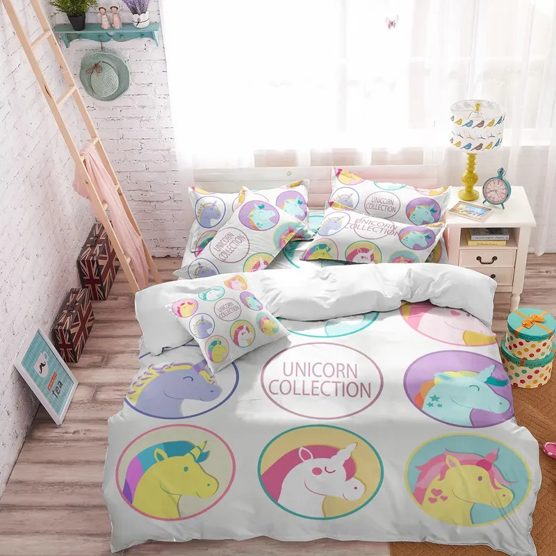 Постельное белье в виде единорога полный размер размеры F|bed pokemon|horse comforter setshorse |