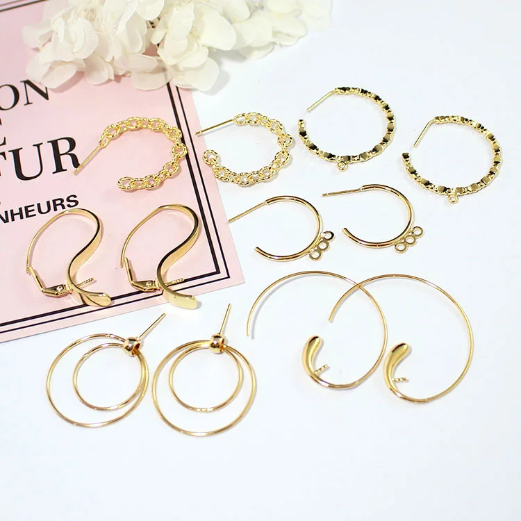 2 шт. корейские полукруглые геометрические серьги металлические нестандартные