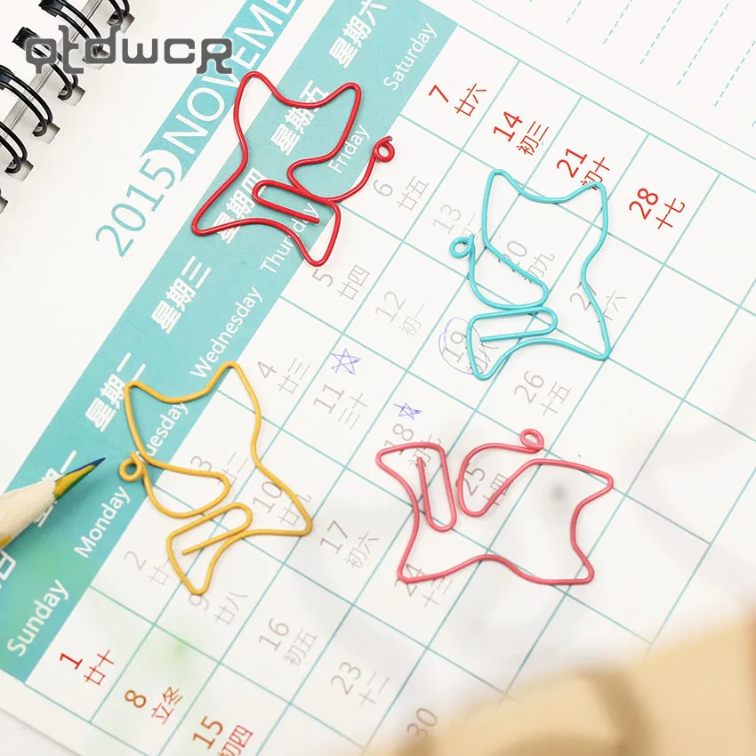 24 шт./лот креативные милые симпатичные зажимы для бумаги Закладка зажим заметок