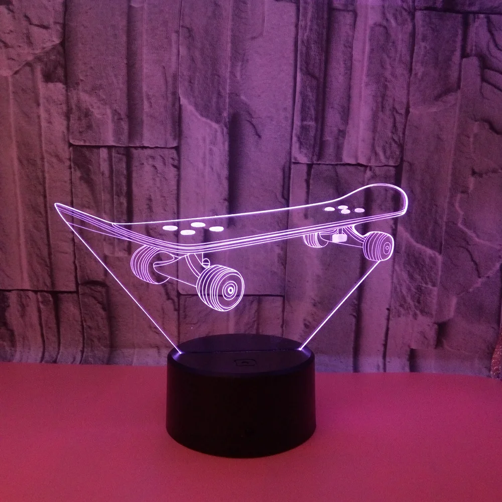 2019 Scooter 3D Nightlight 7 color Touch Remote Luzde LED Desk Lamp USB Gift for Boyfriend Decoracao casa Lampka | Лампы и освещение