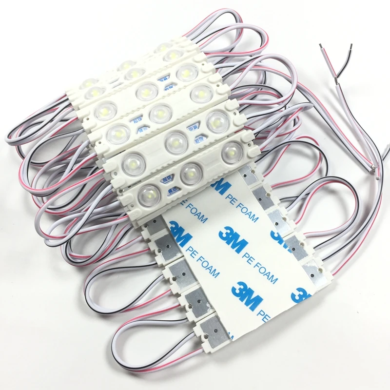 Светодиодный модуль инжекторный DC12V 1,2 W 3 светодиодный 150lm 60 мм* 13 мм, алюминиевая печатная плата супер светодиодный модуль для знак 3 года гарантии высокая яркость