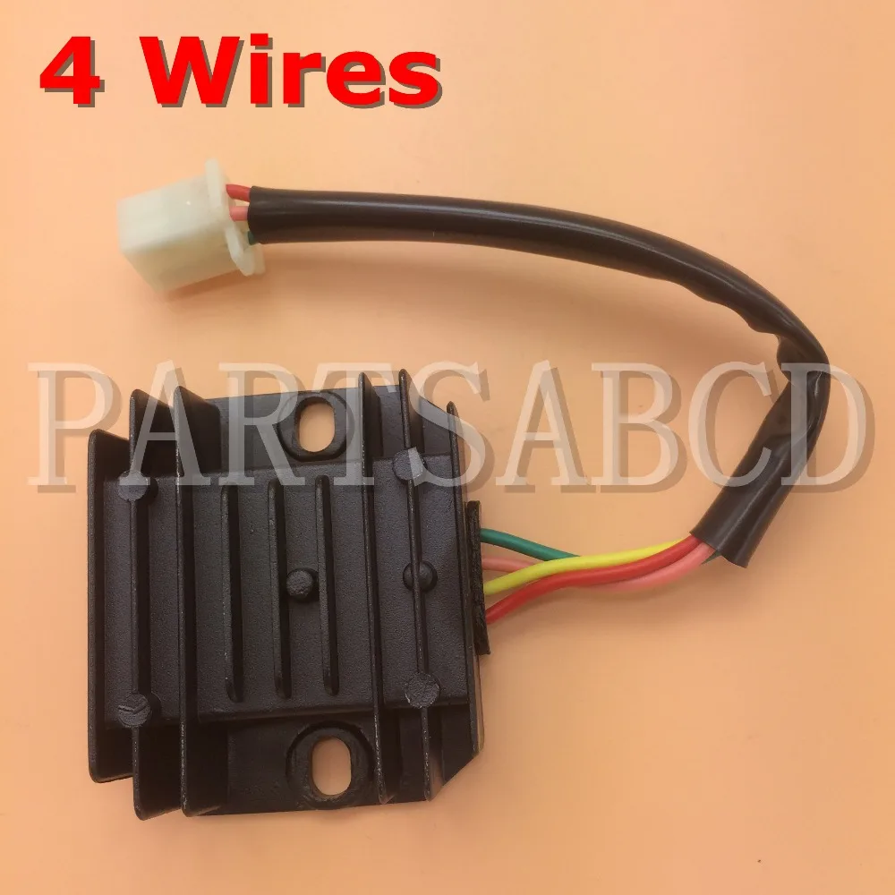 PARTSABCD 4 проводной регулятор напряжения выпрямитель GY6 150 200 250cc ATV Dirt Bike Мопед