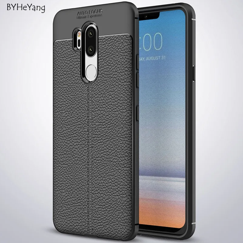BYHeYang для LG G7 чехол ThinQ 6 1-дюймовый Личи шаблон Силиконовый ТПУ задняя крышка