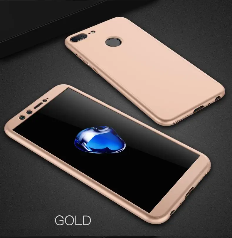 Защитный чехол для телефона Huawei Honor 9 Lite с полным покрытием 360 градусов закаленным