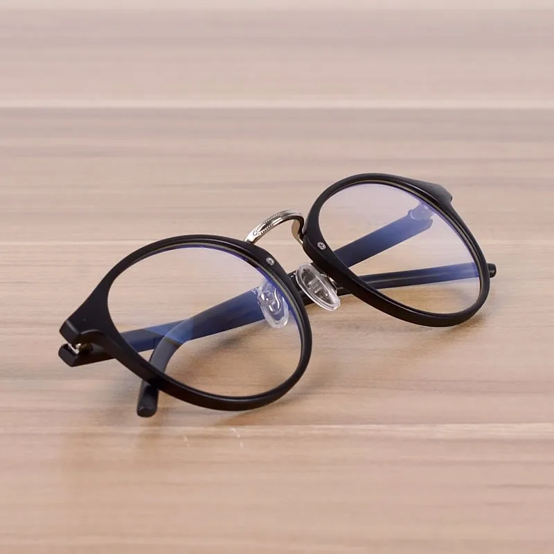 

NOSSA Points Round Frame Eyeglasses Women & Men's Clear Lens Glasses Unisex Elegant Spectacle Frame Myopia Optical Eyewear Frame