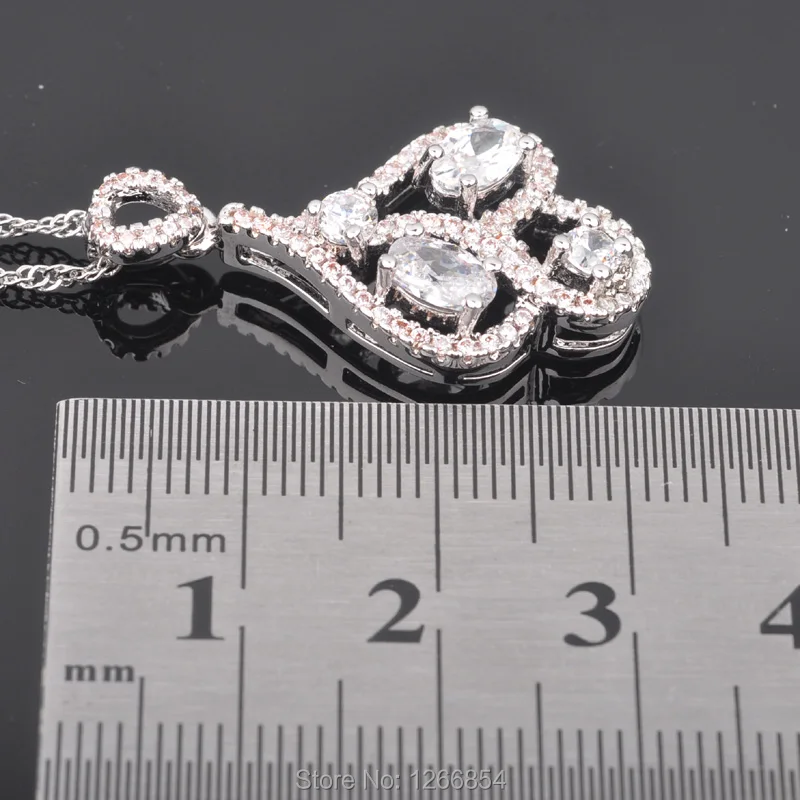 Комплект из серег и кольца с фианитом серебристого цвета | Украшения аксессуары