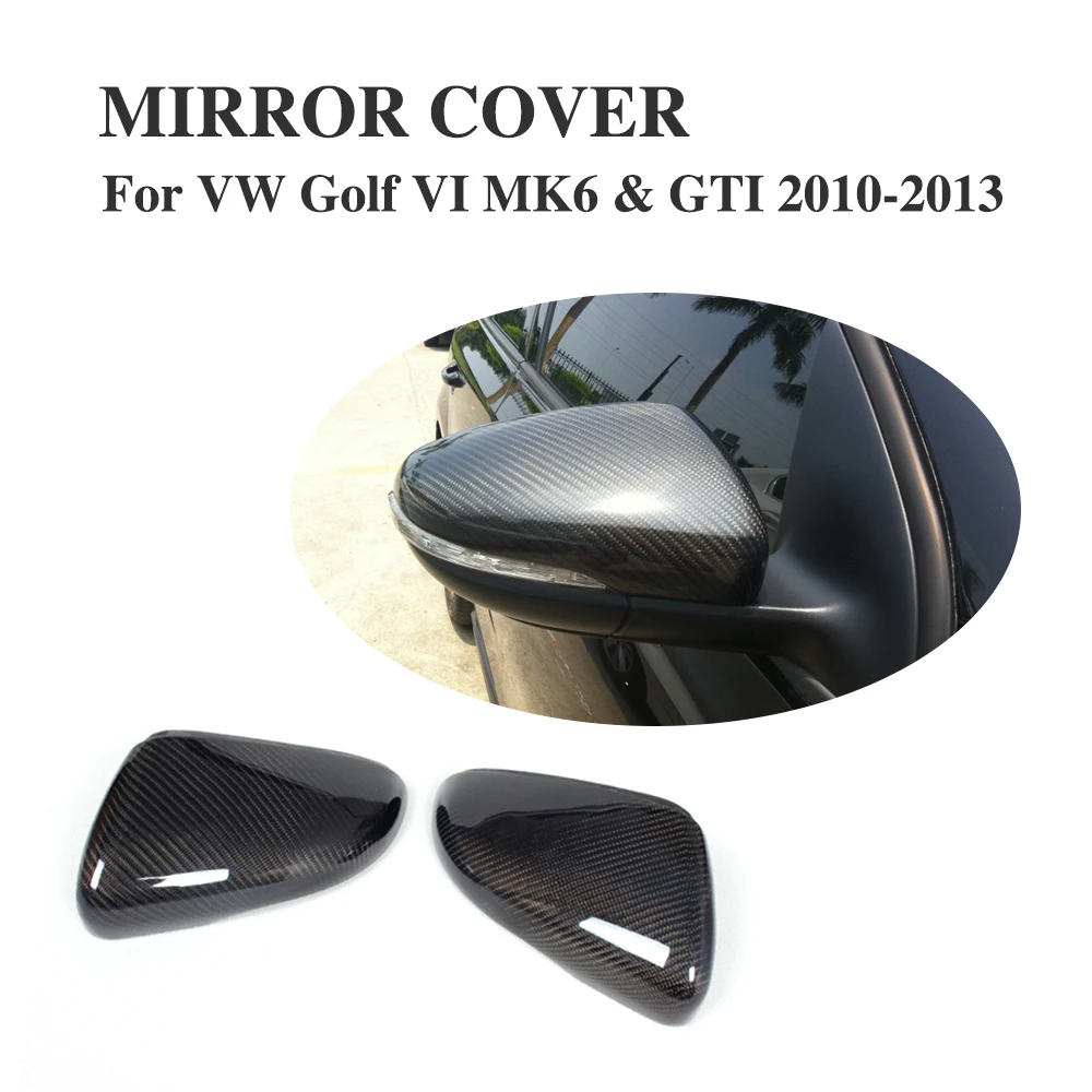 Колпачки для зеркал из углеродного волокна Volkswagen VW Golf 6 VI MK6 & GTI 2010 2013 2