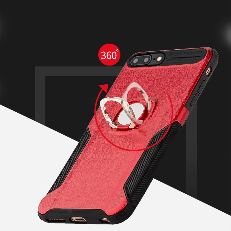 Беспроводной зарядный чехол для телефона для iPhone 6 6S 7 Plus OPPO R11 R15 для huawei P20 Lite glory V10 7X магнитное металлическое кольцо задняя крышка