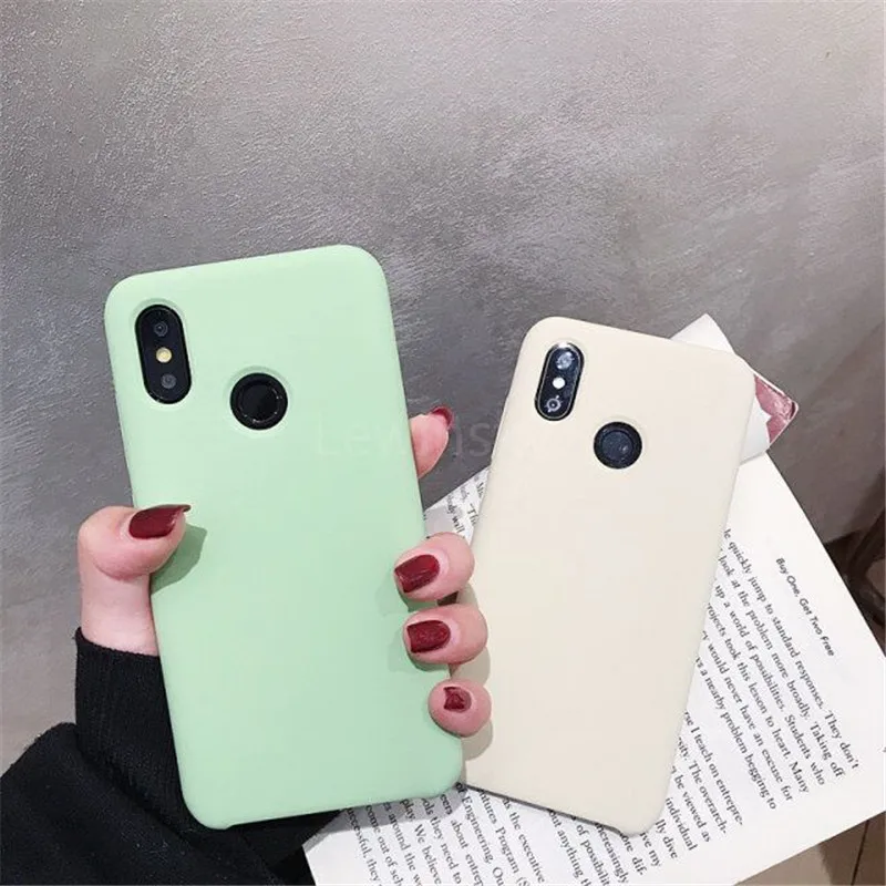 Жидкий силиконовый чехол для Xiaomi mi A2 8 lite SE 6X6 Max 3 mi x 2 2s Red mi 6A Note 5 6 7 Pro из мягкого ТПУ, конфетный чехол для телефона