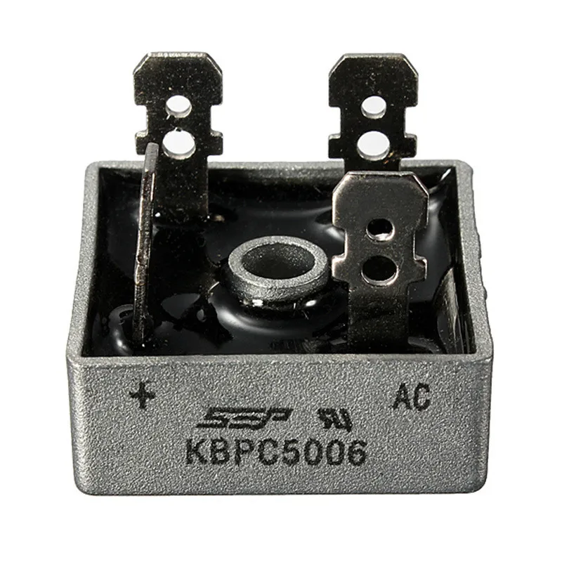 Новинка KBPC5006 мощный мостовой выпрямитель 50A Amp 600 в металлический чехол диодный мост управления 2,8x2,8x2,3 см однофазный выпрямитель