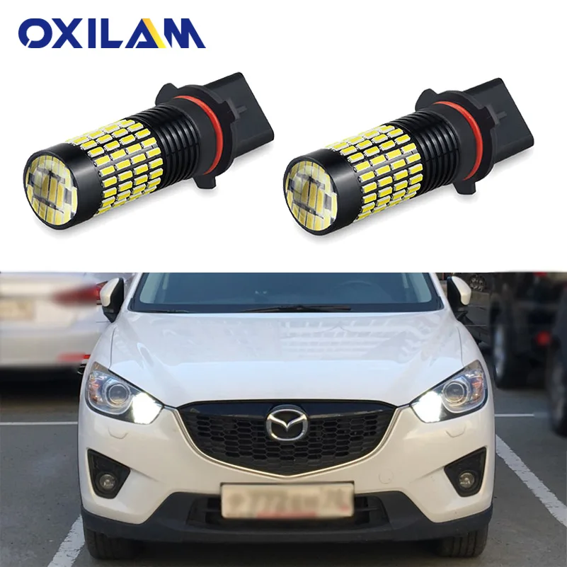 2 шт. P13W LED 102SMD 4014 SH24W PSX26W светодиодный ная лампа DRL для Mazda CX 5 дневные ходовые огни