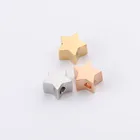 20 шт 5 мм золотосталь цвет нержавеющая сталь маленькая звезда форма Бусы украшение кулон для ожерелья сделай сам для женщин ручная работа Изготовление ювелирных изделий