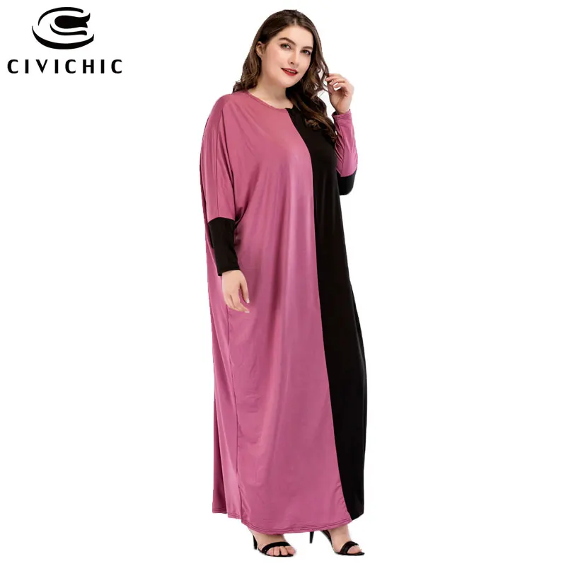 CIVI CHIC One Size Loose Robe Longue Femme Vintage Patchwork Autumn Maxi Dresses Women Long Sleeves Casual Party Vestidos DRS190 | Женская