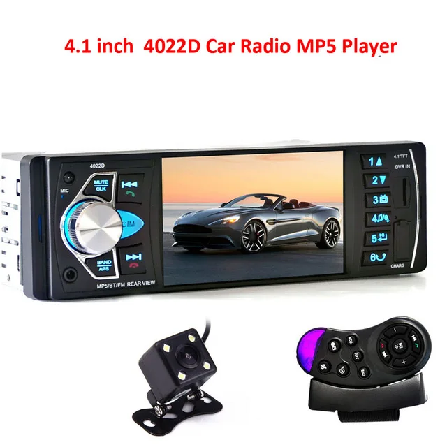 

Автомобильный MP4-плеер 4,1 дюйма с поддержкой Bluetooth и камерой заднего вида