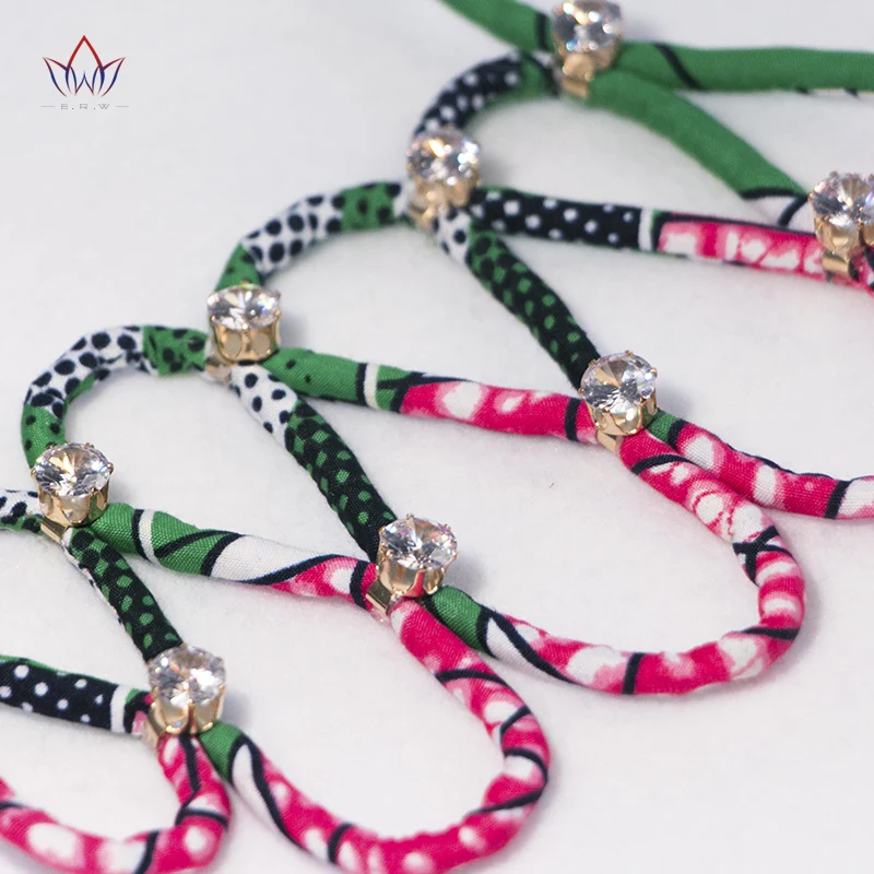 Ожерелье Анкары с дрелью разноцветное принтом в африканском стиле текстиль WYB43