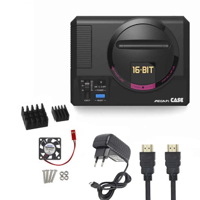 Ретрофлаг MEGAPi чехол + вентилятор теплоотвод HDMI Совместимость 5 v 3A мощность для