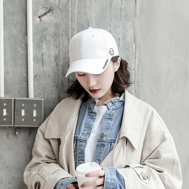 New Parent-child Cotton Baseball Caps Hats with Embroidery Letters Long Rings Men Women Hip Hop Bone Snapback Female Kids Hats