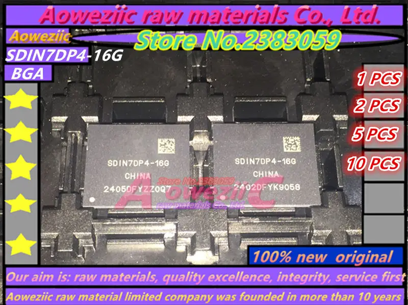 

Aoweziic 100% new original SDIN7DP4-16G BGA EMMC Memory chip SDIN7DP4 16G