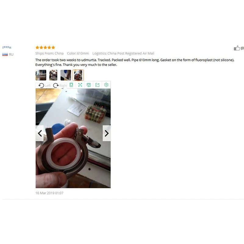 Санитарная трубка MEGAIRON OD 2 &quot51 мм с 64 зажимным фланецем + Moonshine Tri Clamp трубные