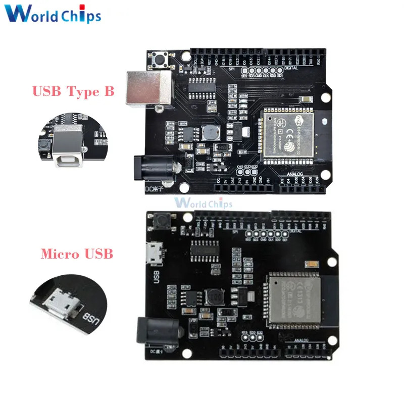Макетная плата ESP32 Wifi для Arduino R3 Wemos D1 R32 Mini WIFI беспроводной Bluetooth CH340 USB Тип B/адаптер