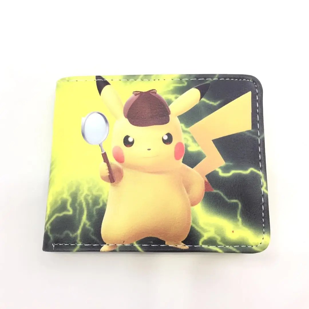 B Мультяшный Покемон кошелек Kawaii Pokemon pikachu портмоне для женщин кредитница кошельки и кошельки - Цвет: B