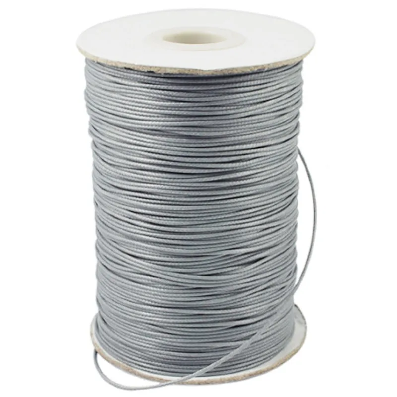 

Pandahall 0.5mm White Waxed Polyester Cord Bead Cords for jewelry making accessories, about 185yards/roll F80