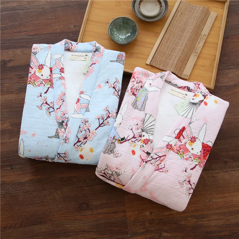 Японские кимоно юката костюмы утолщение хлопок Зимние Теплые Топы брюки наборы