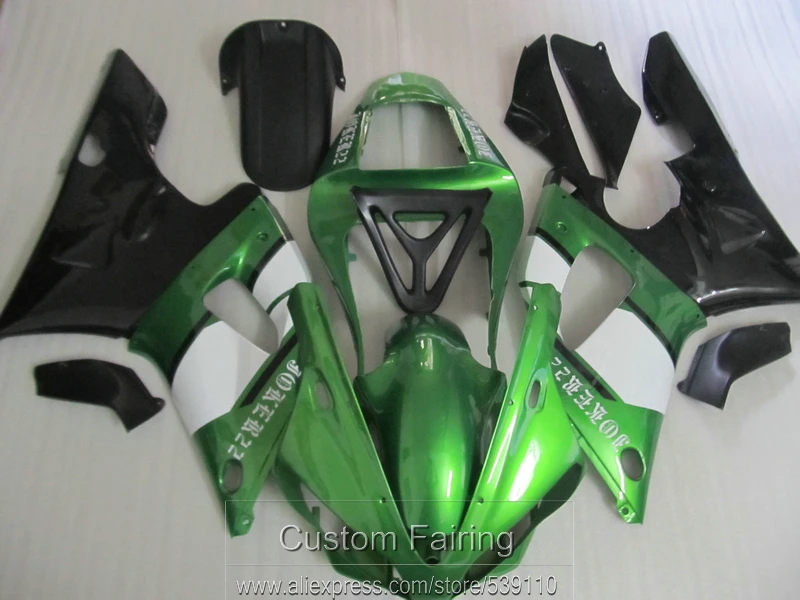 

Bodywork top selling fairing kit for Yamaha YZFR1 00 01 green black fairings set YZF R1 2000 2001 LK35